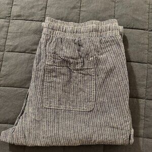 Amazon Essentials Women's Linen Blend Drawstring Relaxed Fit Wide Leg Pant - M